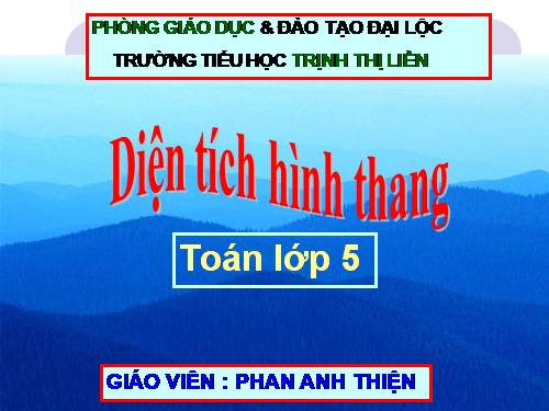 Diện tích hình thang