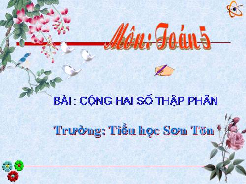 Cộng hai số thập phân