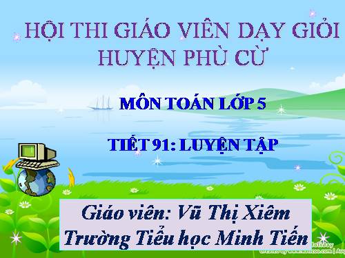 Các Bài giảng khác thuộc Chương trình Toán 5