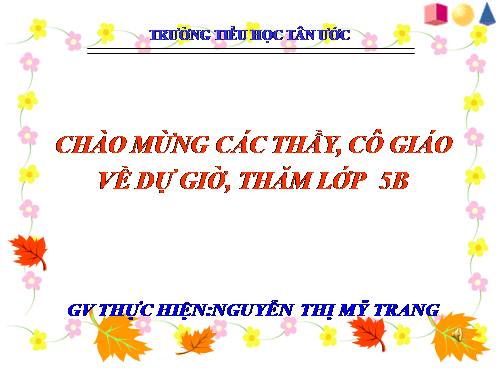 Các Bài giảng khác thuộc Chương trình Toán 5