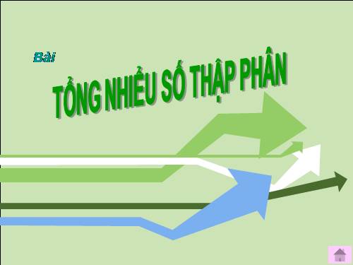 Tổng nhiều số thập phân