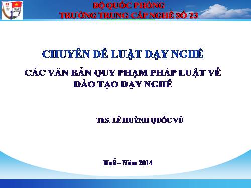 Luật dạy nghề