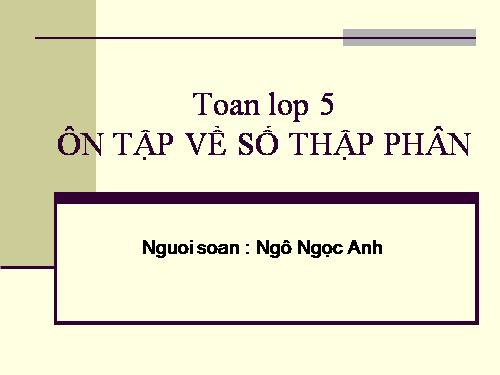 Ôn tập về số thập phân