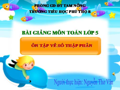 Ôn tập về số thập phân