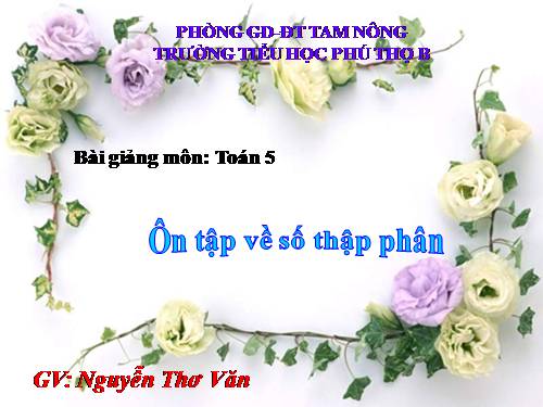 Ôn tập về số thập phân