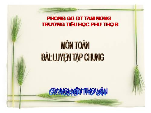 Các Bài giảng khác thuộc Chương trình Toán 5