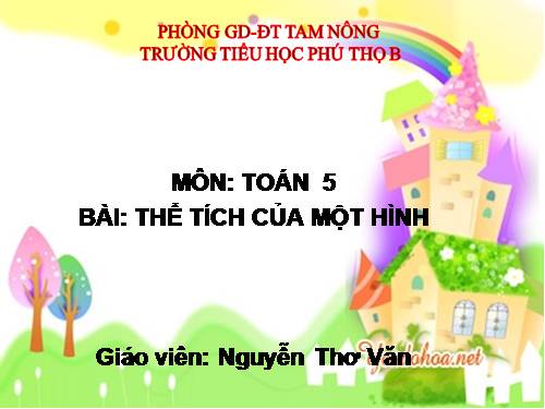 Thể tích của một hình