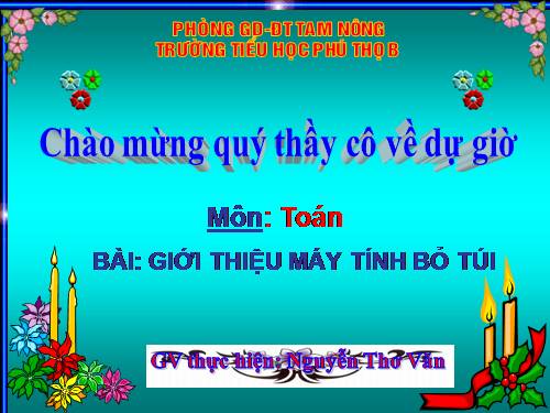 Giới thiệu máy tính bỏ túi