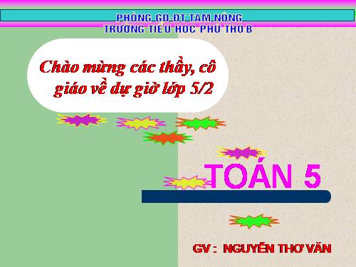 Các Bài giảng khác thuộc Chương trình Toán 5