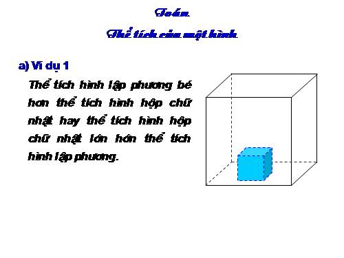 Thể tích của một hình