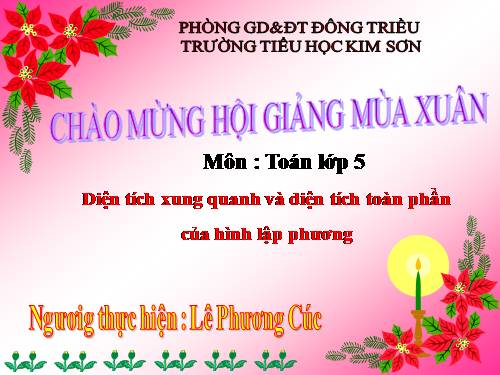 Diện tích xung quanh và diện tích toàn phần của hình lập phương