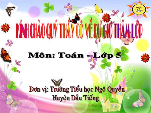 Các Bài giảng khác thuộc Chương trình Toán 5