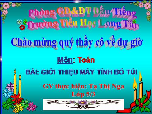 Giới thiệu máy tính bỏ túi