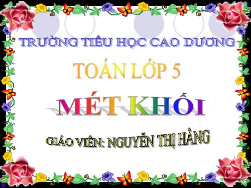 Mét khối