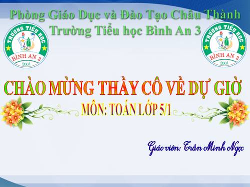 Các Bài giảng khác thuộc Chương trình Toán 5