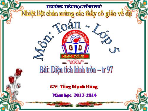 Diện tích hình tròn