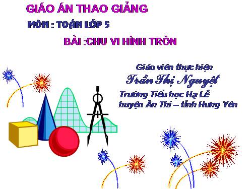 Chu vi hình tròn.