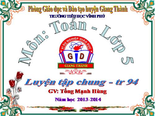 Các Bài giảng khác thuộc Chương trình Toán 5