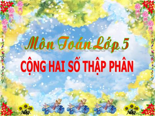 Cộng hai số thập phân