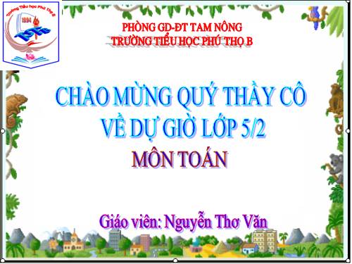 Các Bài giảng khác thuộc Chương trình Toán 5