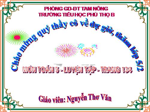 Các Bài giảng khác thuộc Chương trình Toán 5