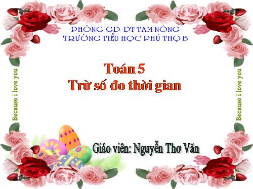 Trừ số đo thời gian