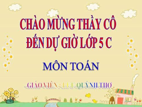 Chia một số thập phân cho một số tự nhiên