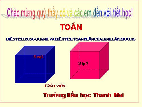 Diện tích xung quanh và diện tích toàn phần của hình lập phương