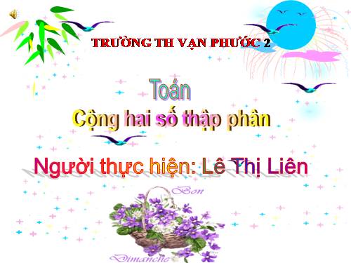 Cộng hai số thập phân