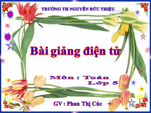 Các Bài giảng khác thuộc Chương trình Toán 5