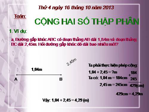 Cộng hai số thập phân