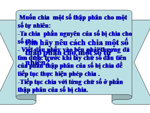 Chia một số thập phân cho 10, 100, 1000,...