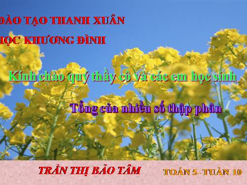 Tổng nhiều số thập phân