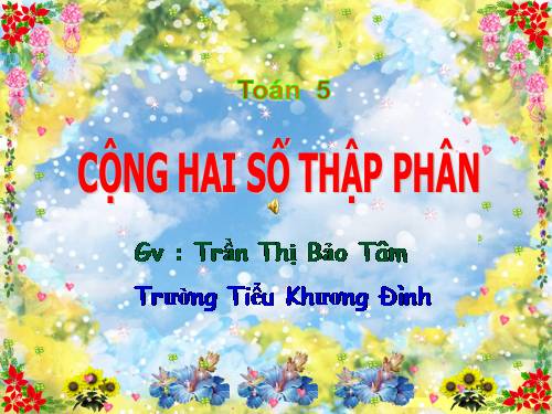 Cộng hai số thập phân