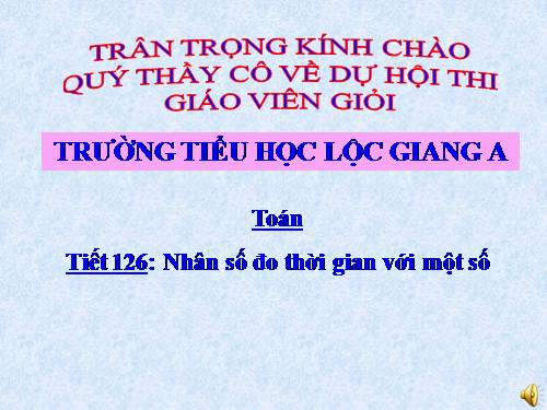 Nhân số đo thời gian với một số