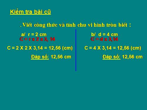 Diện tích hình tròn