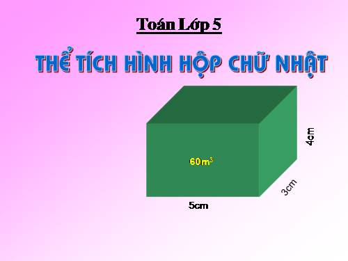 Thể tích hình hộp chữ nhật