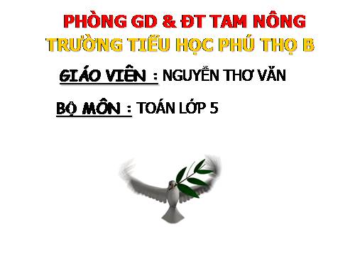 Các Bài giảng khác thuộc Chương trình Toán 5