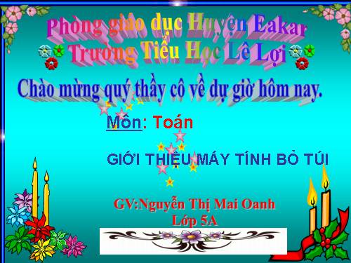 Giới thiệu máy tính bỏ túi