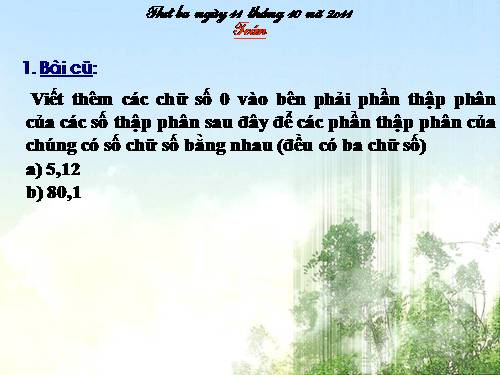 So sánh hai số thập phân