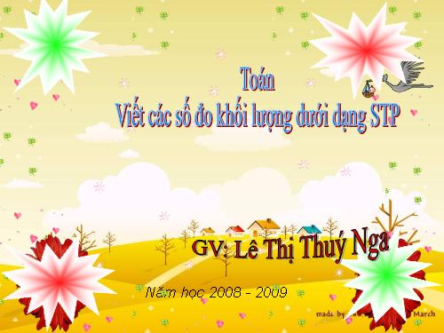 Viết các số đo khối lượng dưới dạng số thập phân