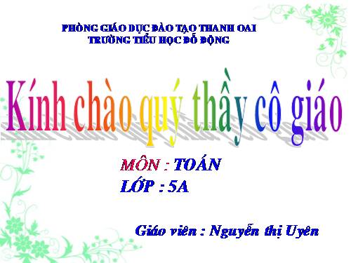 Các Bài giảng khác thuộc Chương trình Toán 5