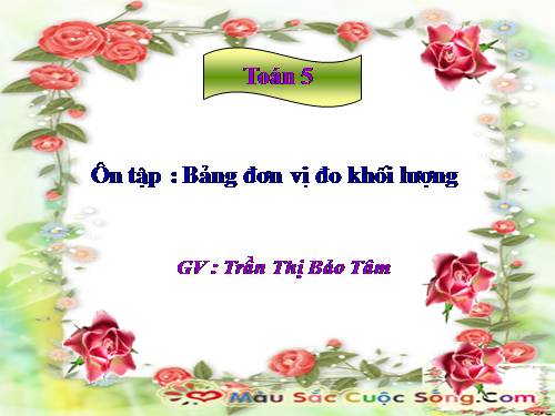 Ôn tập: Bảng đơn vị đo khối lượng