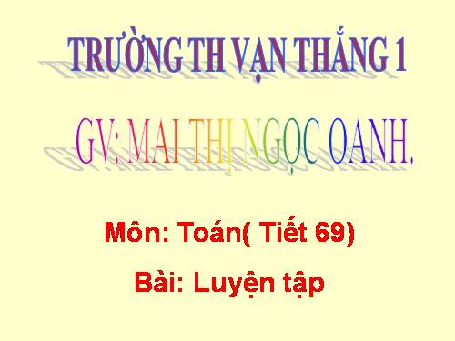 Các Bài giảng khác thuộc Chương trình Toán 5