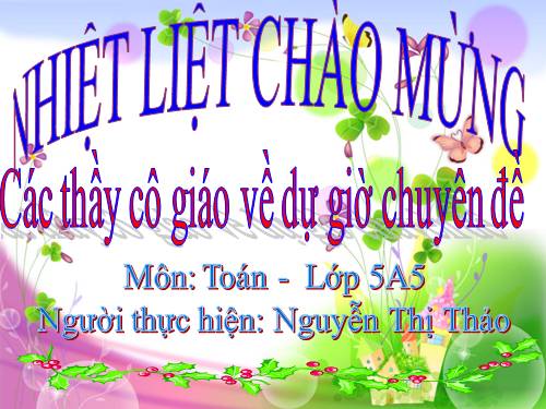 Các Bài giảng khác thuộc Chương trình Toán 5