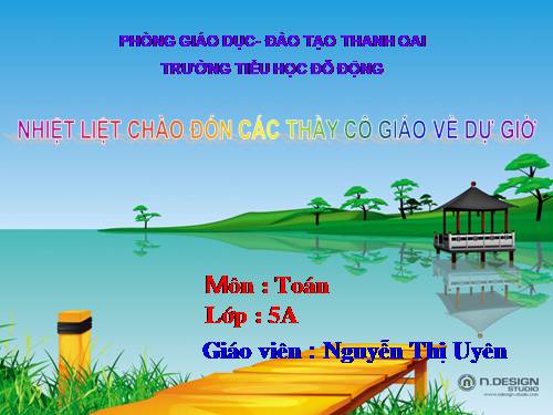 Các Bài giảng khác thuộc Chương trình Toán 5