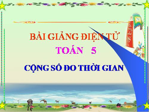 Cộng số đo thời gian