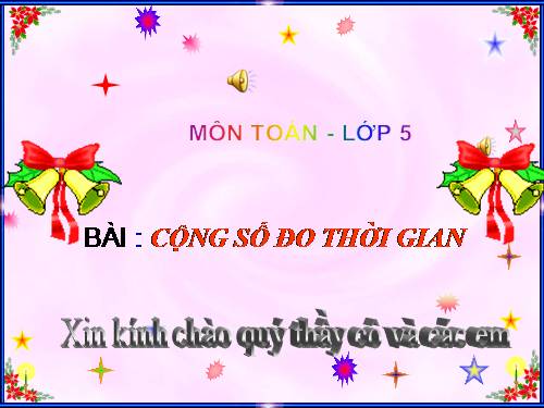 Cộng số đo thời gian