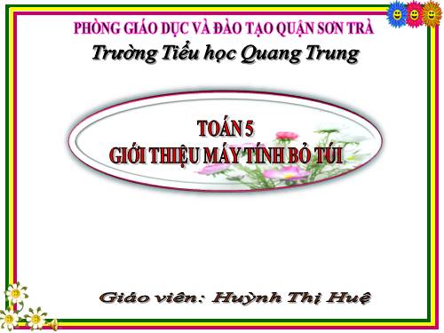 Giới thiệu máy tính bỏ túi