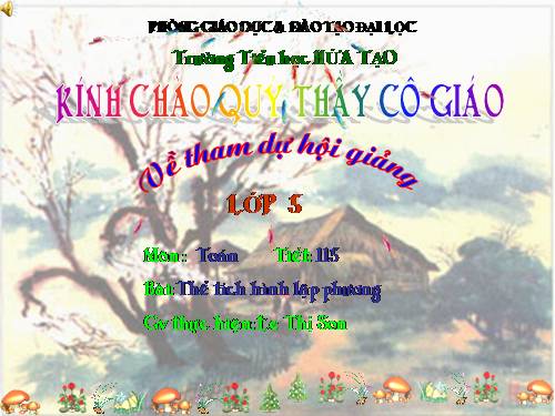 Thể tích hình lập phương